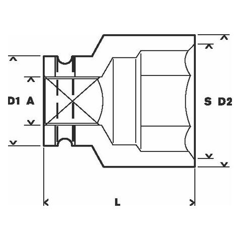 Bosch Držiak násuvných kľúčov 36x62x54 mm M24 ? 56,5 mm