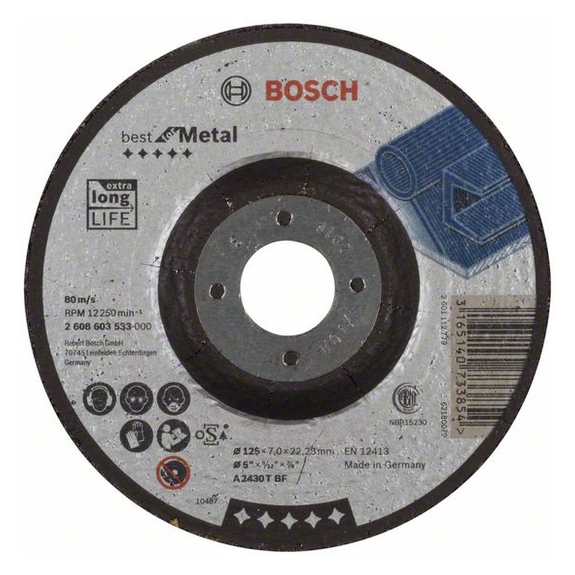 Bosch Kotúč brúsny s prelisom Best for Metal A 2430 T BF 125mm 7,0mm
