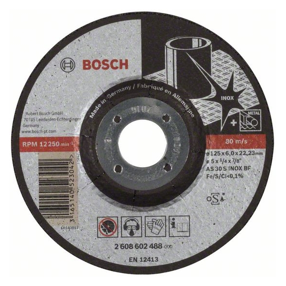 Bosch Kotúč brúsny s prelisom Expert for Inox AS 30 S INOX BF 125mm 6,0mm