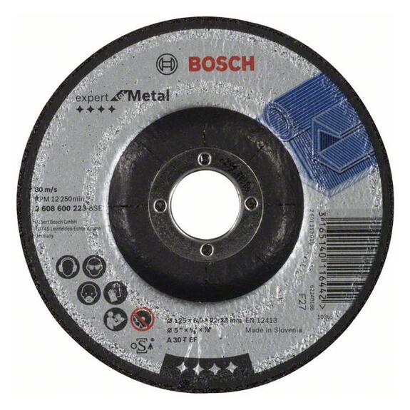 Bosch Brúsny kotuč s prelisom Expert for Metal A 30 T BF 125 x 22,23 x 6,0mm