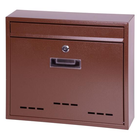 Mailbox FLATBLOCK 310x360x90 mm, postal, brown